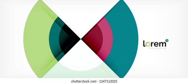 Multicolored round shapes abstract background, vector illustration
