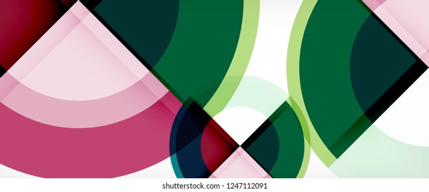 Multicolored round shapes abstract background, vector illustration