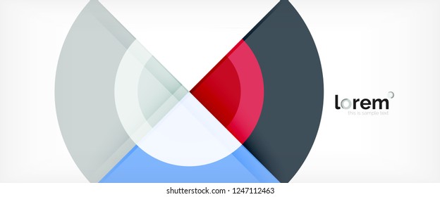 Multicolored round shapes abstract background, vector illustration