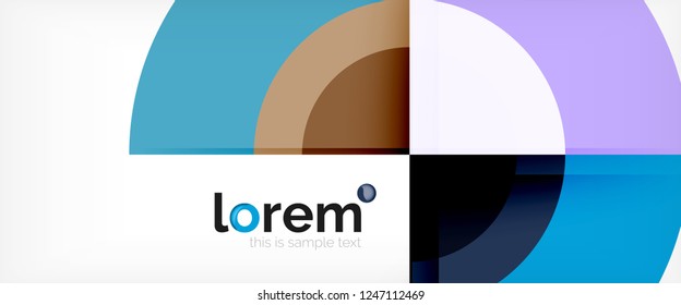 Multicolored round shapes abstract background, vector illustration