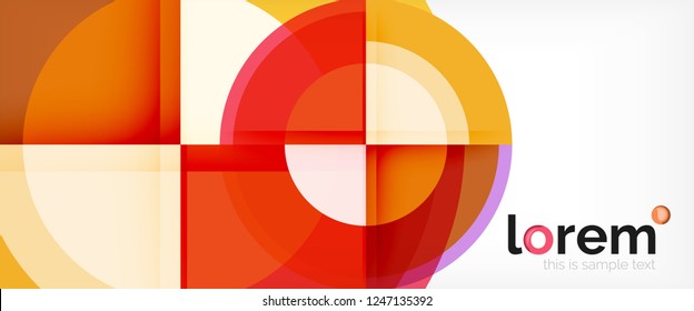 Multicolored round shapes abstract background, vector illustration