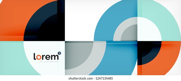 Multicolored round shapes abstract background, vector illustration