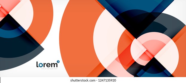 Multicolored round shapes abstract background, vector illustration