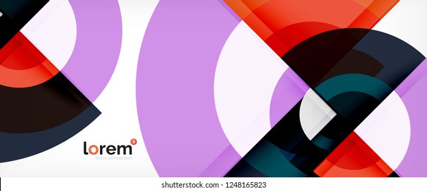 Fondo abstracto de formas redondeadas multicolores, ilustración vectorial