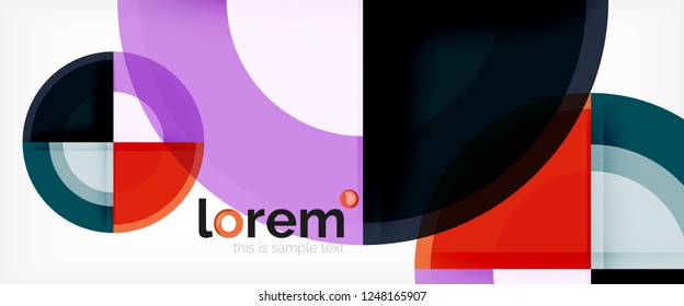 Fondo abstracto de formas redondeadas multicolores, ilustración vectorial