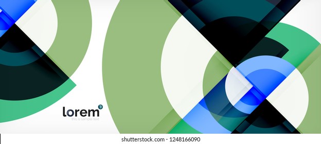 Multicolored round shapes abstract background, vector illustration
