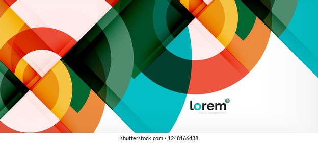 Multicolored round shapes abstract background, vector illustration