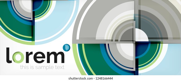 Multicolored round shapes abstract background, vector illustration