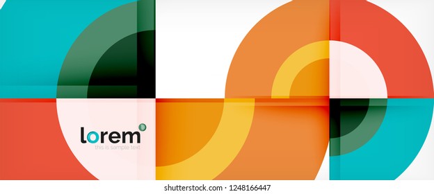 mehrfarbige runde Formen abstrakter Hintergrund, Vektorgrafik
