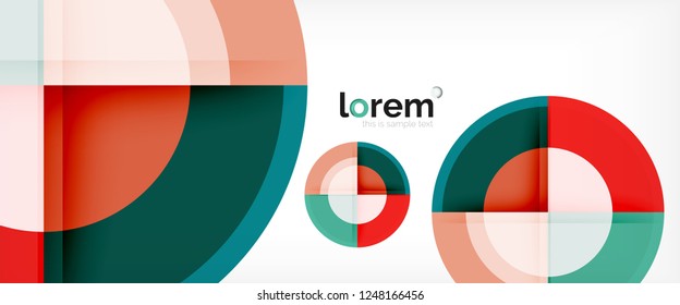Multicolored round shapes abstract background, vector illustration