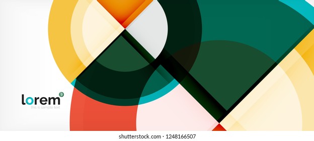 Multicolored round shapes abstract background, vector illustration