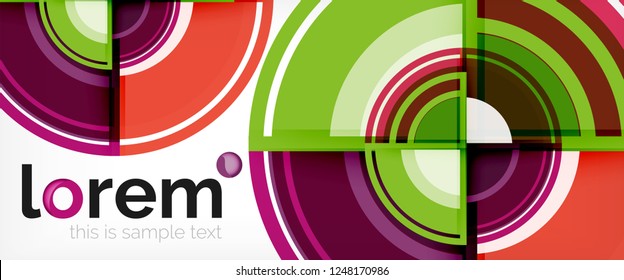 Multicolored round shapes abstract background, vector illustration
