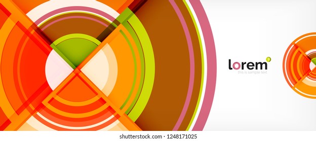 Multicolored round shapes abstract background, vector illustration