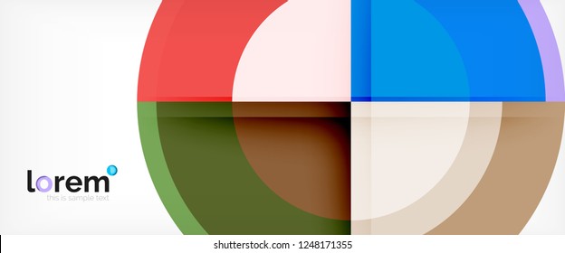 Multicolored round shapes abstract background, vector illustration