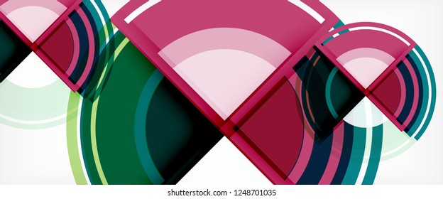 Multicolored round shapes abstract background, vector illustration