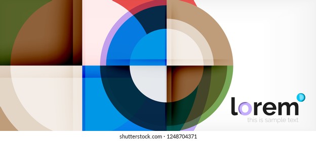 Multicolored round shapes abstract background, vector illustration
