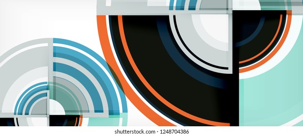 Fondo abstracto de formas redondeadas multicolores, ilustración vectorial