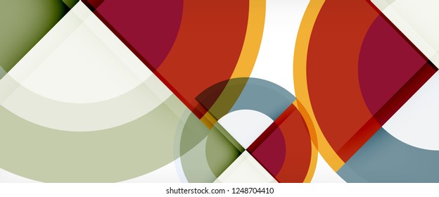 Multicolored round shapes abstract background, vector illustration