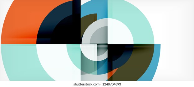 Fondo abstracto de formas redondeadas multicolores, ilustración vectorial