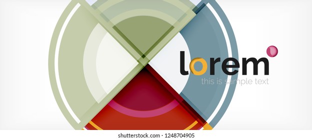 Multicolored round shapes abstract background, vector illustration