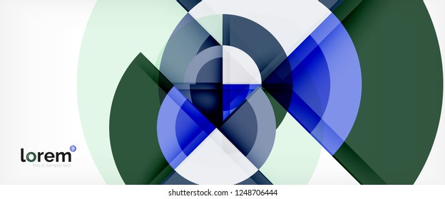 Multicolored round shapes abstract background, vector illustration