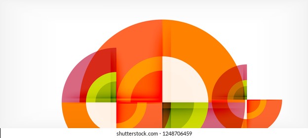 Fondo abstracto de formas redondeadas multicolores, ilustración vectorial