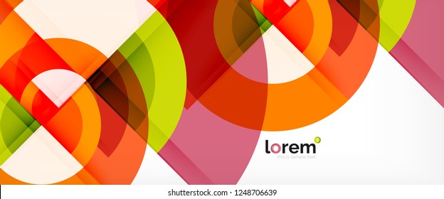 Multicolored round shapes abstract background, vector illustration
