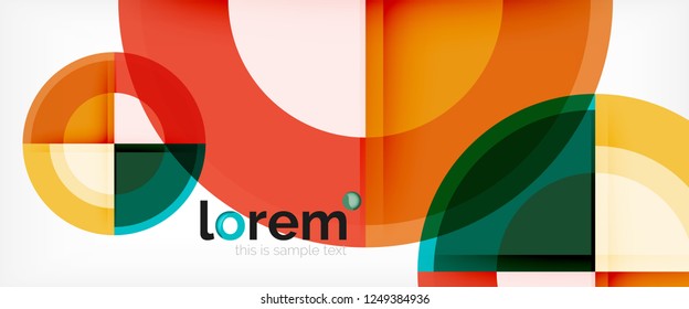 Multicolored round shapes abstract background, vector illustration