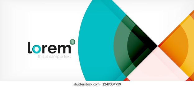 Multicolored round shapes abstract background, vector illustration