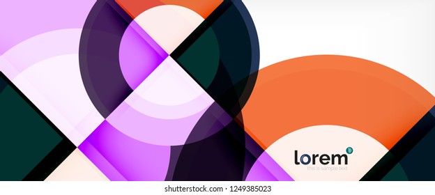 Multicolored round shapes abstract background, vector illustration