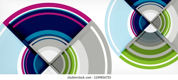 Fondo abstracto de formas redondeadas multicolores, ilustración vectorial