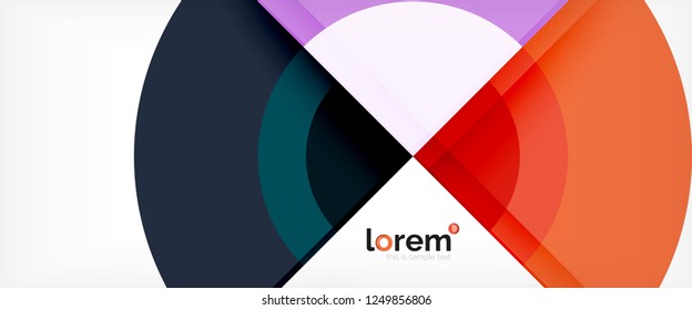 Multicolored round shapes abstract background, vector illustration