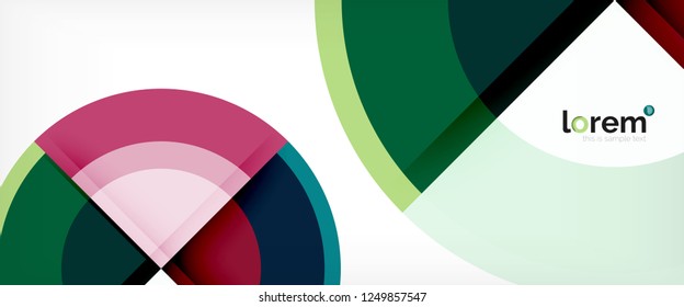 Multicolored round shapes abstract background, vector illustration