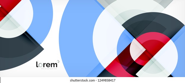 Multicolored round shapes abstract background, vector illustration