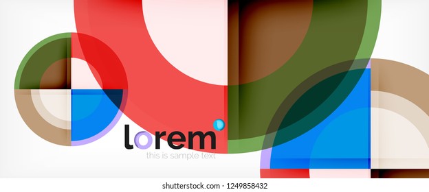 Multicolored round shapes abstract background, vector illustration