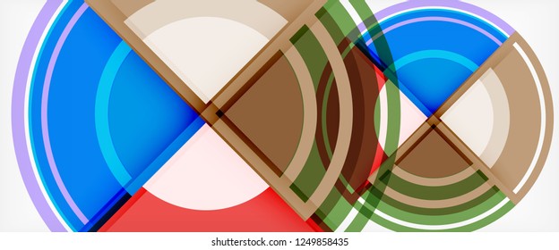Multicolored round shapes abstract background, vector illustration