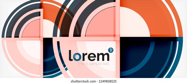 Fondo abstracto de formas redondeadas multicolores, ilustración vectorial