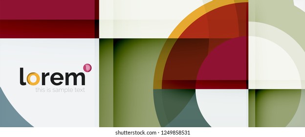 Multicolored round shapes abstract background, vector illustration