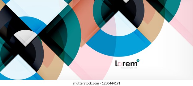 Multicolored round shapes abstract background, vector illustration