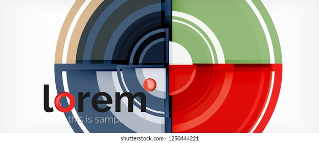 Multicolored round shapes abstract background, vector illustration