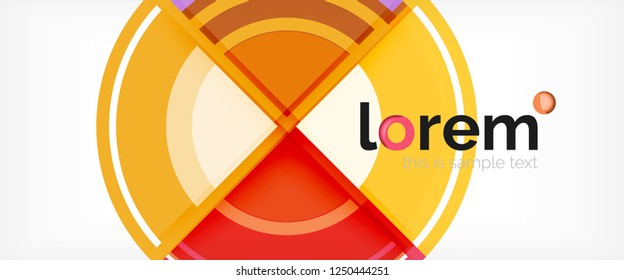 Multicolored round shapes abstract background, vector illustration