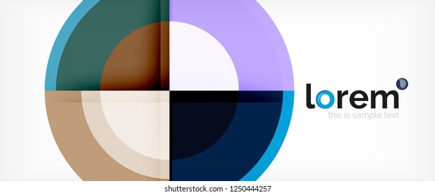 Multicolored round shapes abstract background, vector illustration