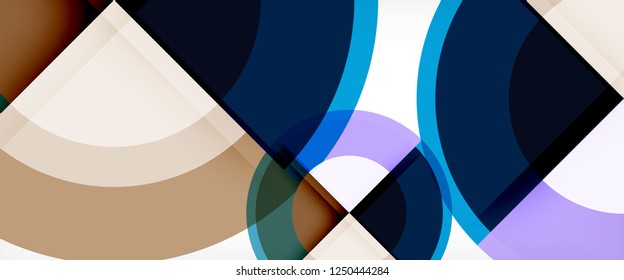Multicolored round shapes abstract background, vector illustration