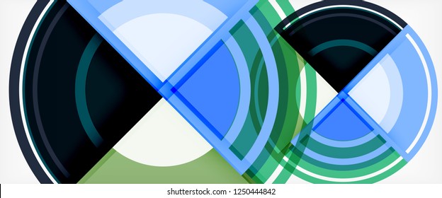 Multicolored round shapes abstract background, vector illustration