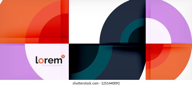 Fondo abstracto de formas redondeadas multicolores, ilustración vectorial