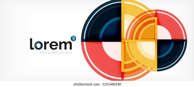 mehrfarbige runde Formen abstrakter Hintergrund, Vektorgrafik