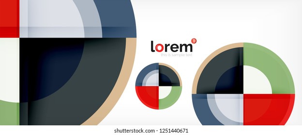 Multicolored round shapes abstract background, vector illustration