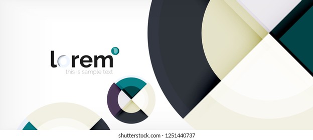 Multicolored round shapes abstract background, vector illustration