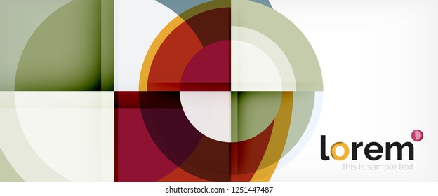 Fondo abstracto de formas redondeadas multicolores, ilustración vectorial