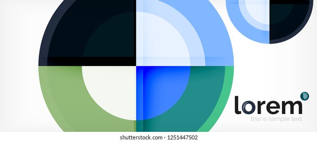 Multicolored round shapes abstract background, vector illustration